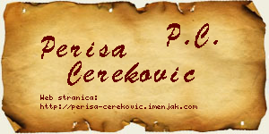 Periša Čereković vizit kartica